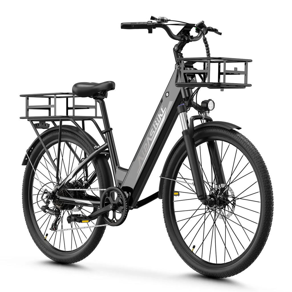 100W Electric Bicycle 26 Inch Fat Tire E-Bike 48V 12.8Ah Adults