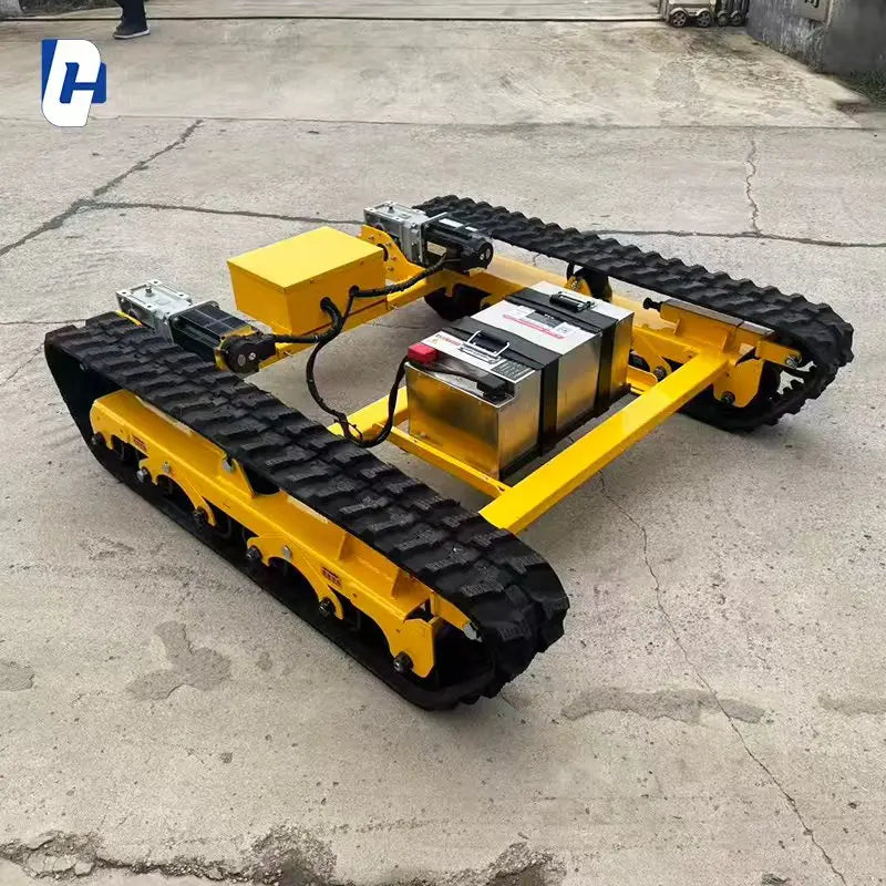 Small Track Chassis Customizable With Electric Rubber Tracks Lightweight And Flexible Offering OEM Solutions For Robots