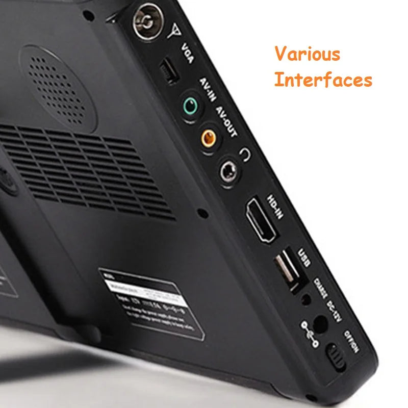 Portable Digital TV Monitor Car Screen 10.1 Inch Movable LED Domestic Outdoor Lightweight Slim Small mini Manufacturer Battery