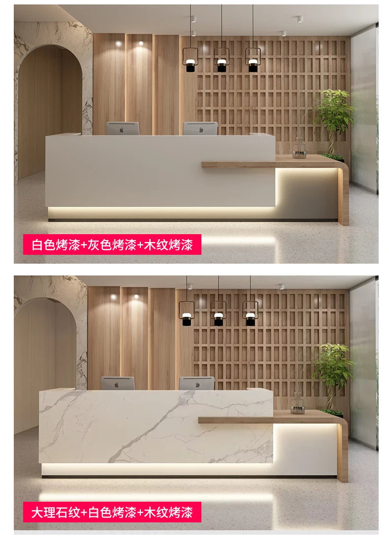 Italian Style Clothing Shop Reception Desks Hotel Luxury Beauty Salon Reception Desks Simplicity Office Furniture Recepce HBRD