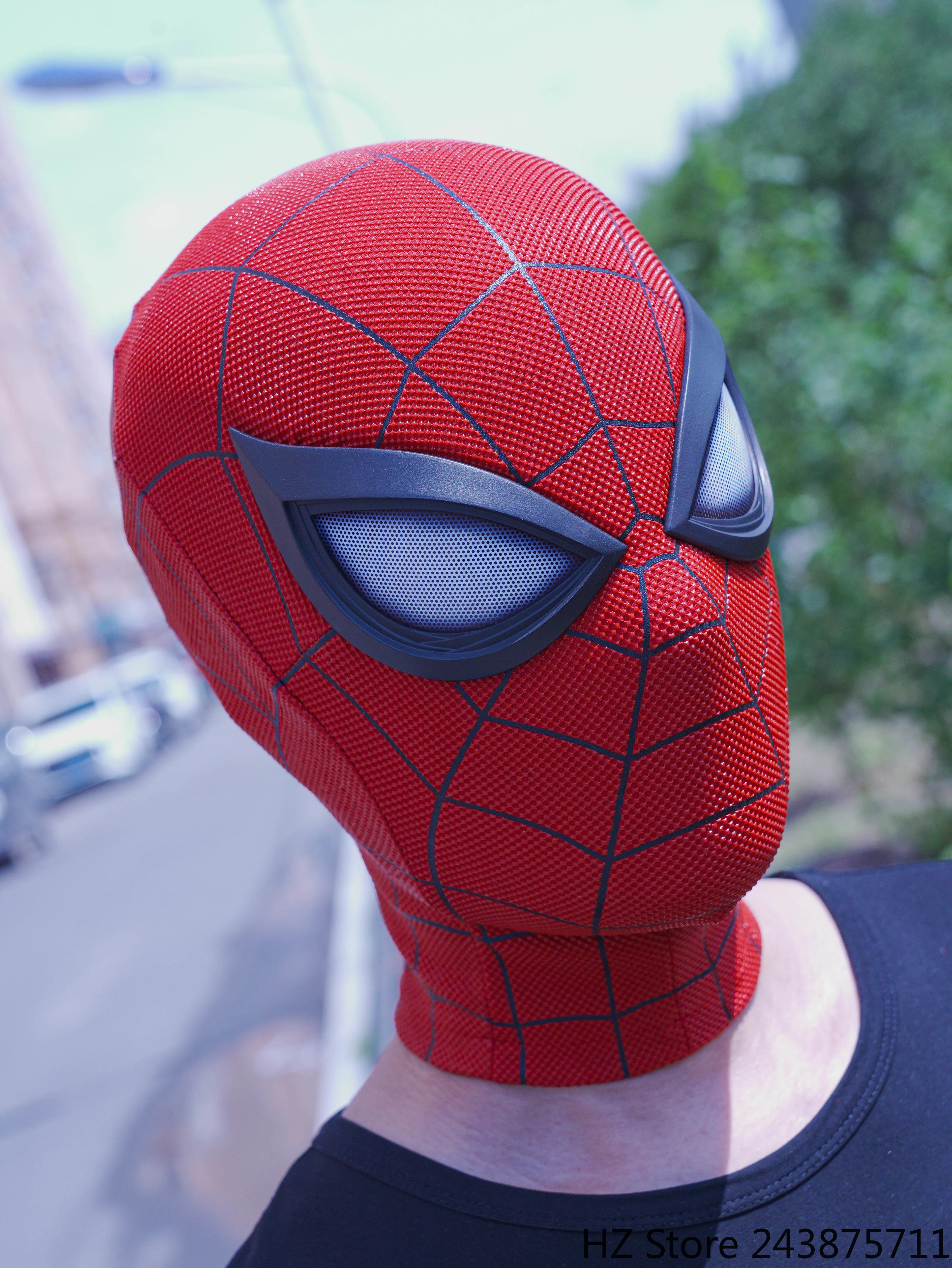 Full Head PS4 Spider-Man Mask with A Pairs of Eyes playstation 4 spider-man Game Restoration Handmade Silk Screen Printing