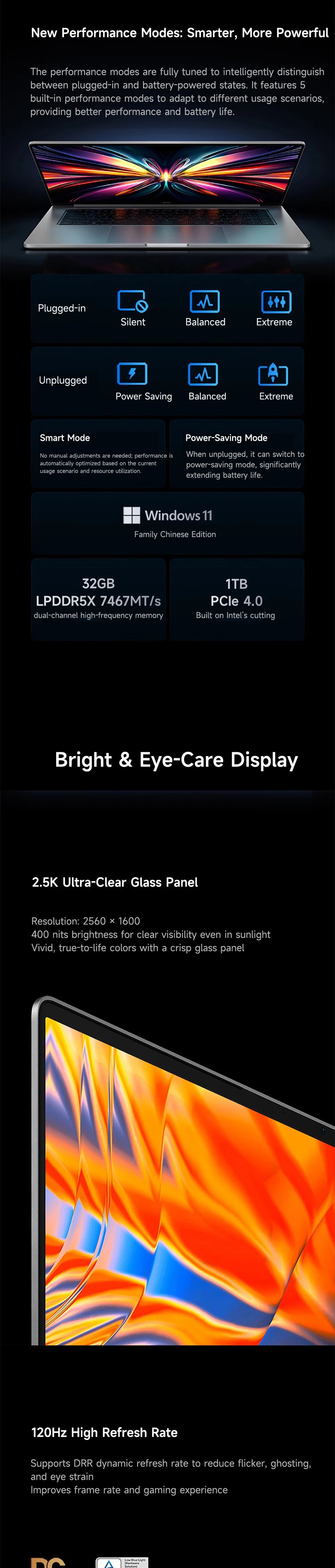 Xiaomi Redmi Book 16 2026 Intel Core Ultra 5 125H / 16GB / 32GB / 512GB / 1TB / 2TB  LPDDR5X 7467MT/s  2.5K 120Hz Laptop