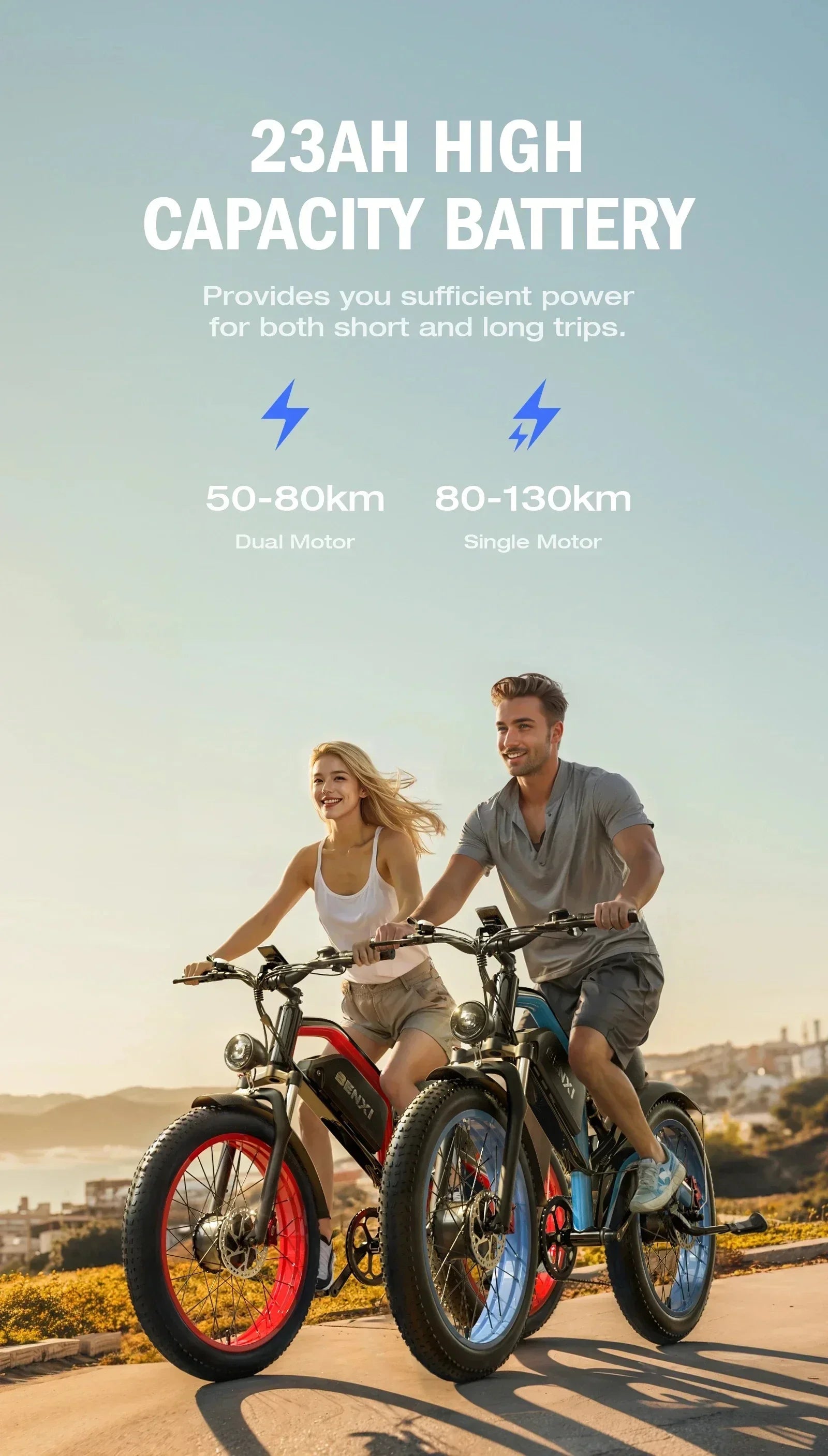 Electric bicycle 4000w motor 52v32ah battery 65km/h Electric bike 26 inch shock absorption mountain off-road mountain E-bike