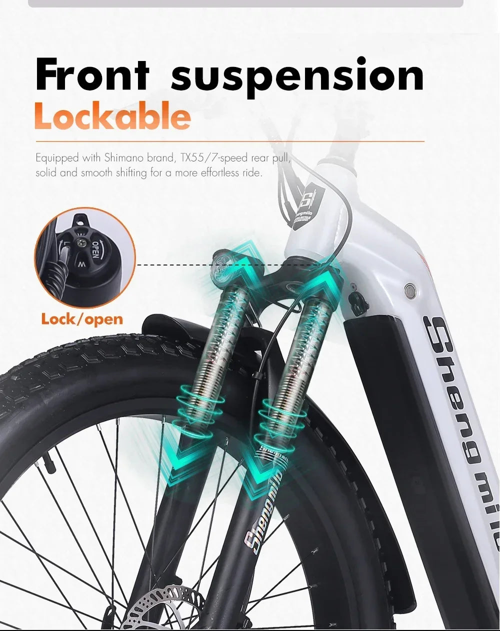 Mountain Electric Bike 500W Motor 48V17.5 Lithium battery 26-inch Tire Urban Commuter Electric Bike  Beach Travel E-Bike