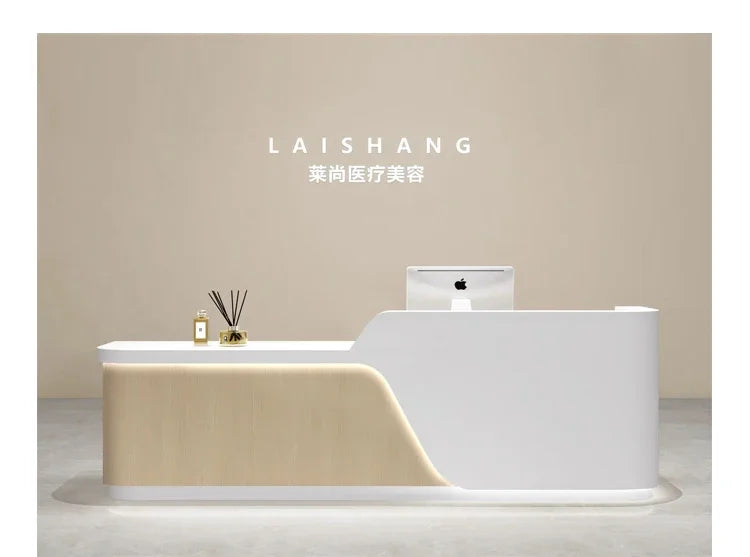 New arriveLuxury Nail Art Modern Minimalist Company Reception Desk Training Institution Information Desk Beauty Salon Dental Cli