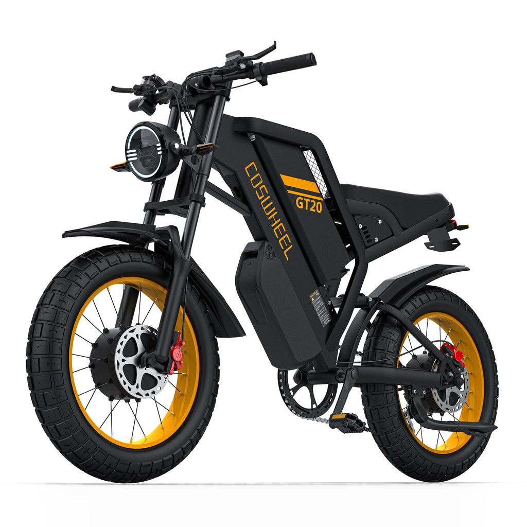 COSWHEEL GT20 Pro Dual Motors E-Mountain bike For Adult 48V 25+15Ah Dual Batteries Dual suspension 20" Fat Tire Off-Road E-bike
