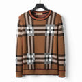 High End Luxury Pullover Men Sweater Autumn Winter Designer Brand Round Neck Striped Wool European Fashion Casual Warm Knitwear