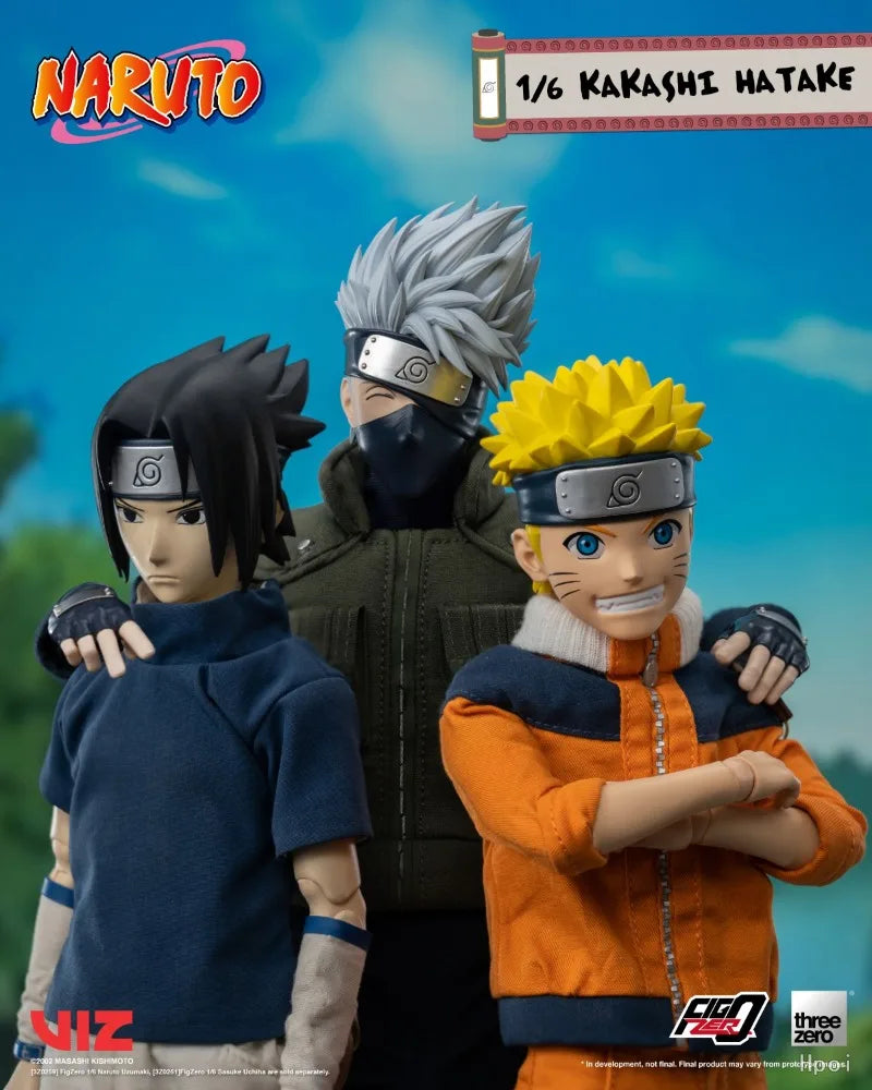 Threezero Genuine FigZero Series Naruto Uzumaki Kakashi Hatake Uchiha Sasuke Japanese Anime 1/6 Scale Action Figures Model Toys