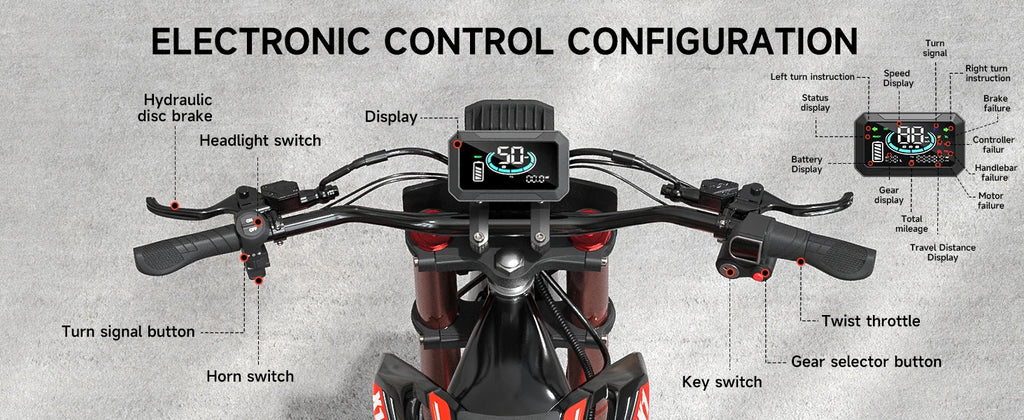 QRONGE X1 Spark Electric Dirt Bike for Teens Adults 4500W Peak Electric Motorcycle 60V 28.8Ah E-Dirt Bike 60 Mile Range E-Bike