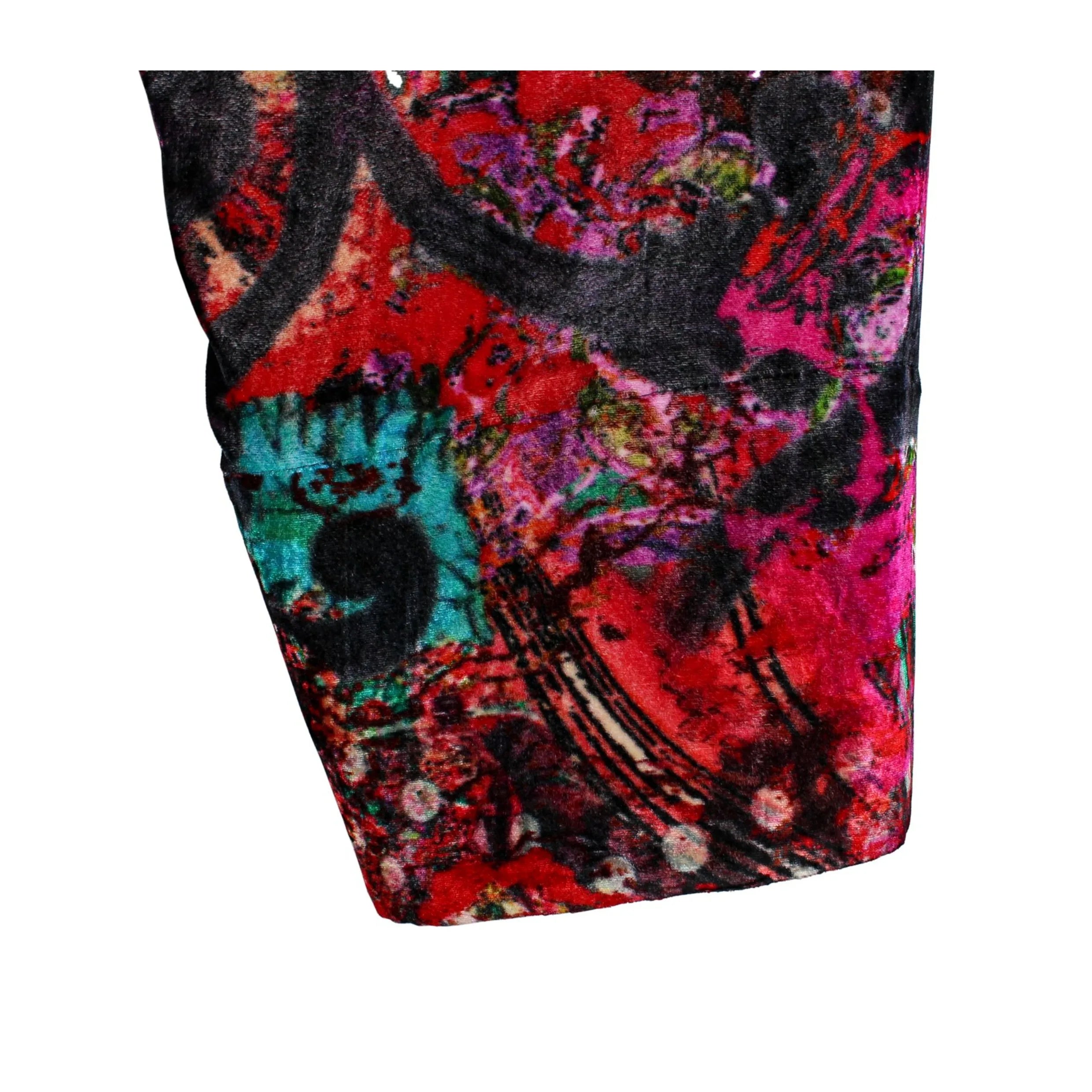 TOP-YAMAMOTO Japanese original design dark small print velvet loose casual pants
