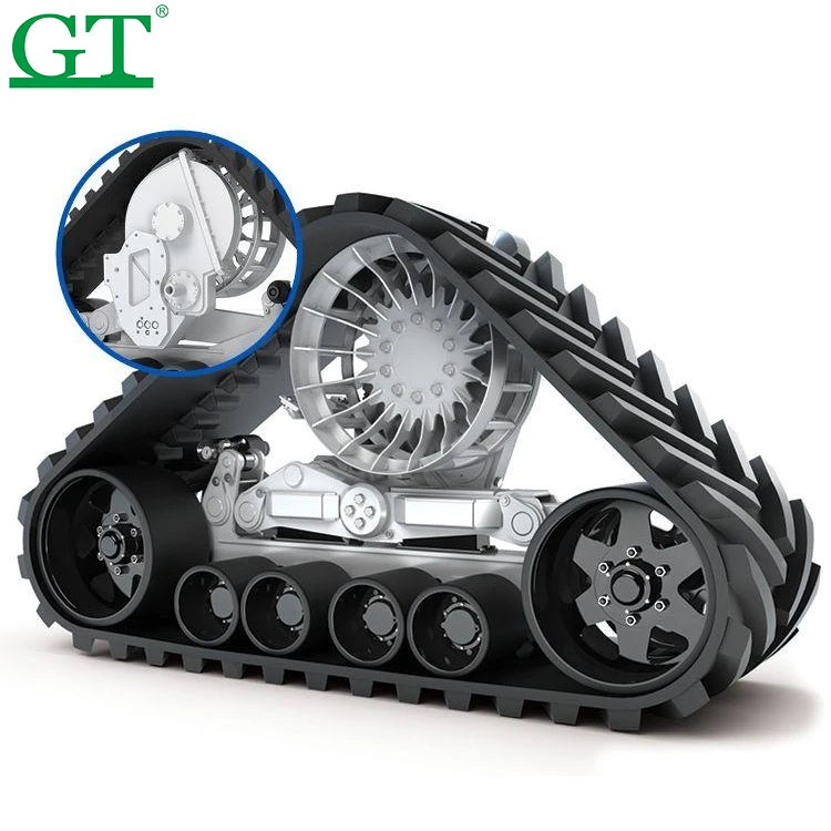 Customized Rubber Track System For Tractors And Combines Conversion Track System