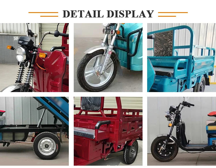 Battery-Powered Three-Wheeler Electric Cargo Bike E-Trike Electric Adult Tricycle
