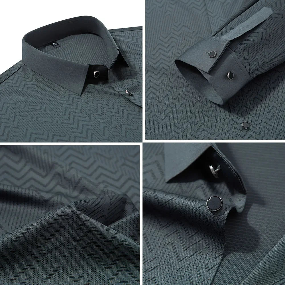 BROWON Men Shirt Long Sleeve Autumn 2025 New Solid Color Casual Luxury Shirt  Man Business Office Slim Shirts for Men Clothes