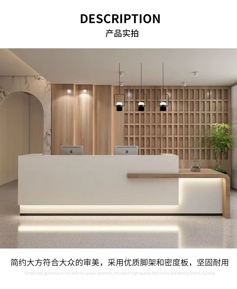 Italian Style Clothing Shop Reception Desks Hotel Luxury Beauty Salon Reception Desks Simplicity Office Furniture Recepce HBRD