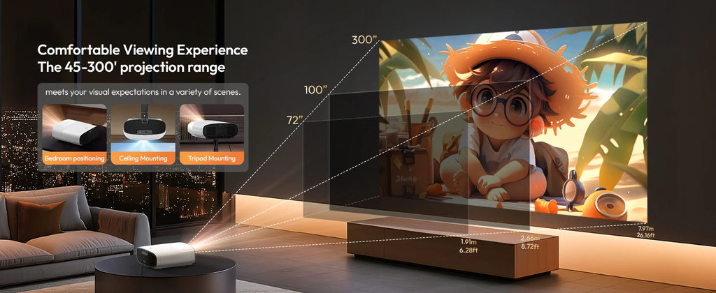 VEVSHAO Full HD Projector A22 4K Video Smart TV for Home WIFI 1080P 1000 Lumen Projectors Media Video Player Smart Beamer