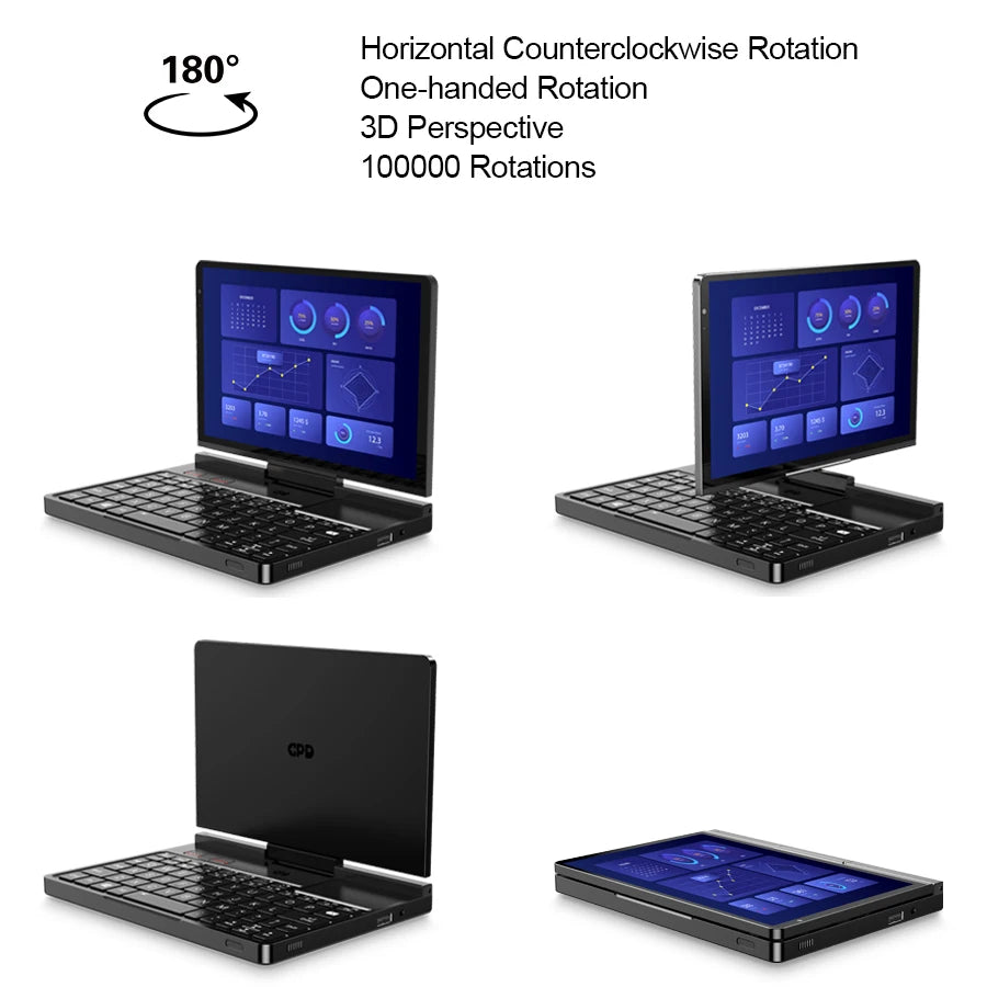 Hot Original GPD Pocket 4 8.8-inch AMD AI 9 HX 370 64GB RAM Portable Mini PC 2TB NVMe flipped 180° Laptop Computer for business