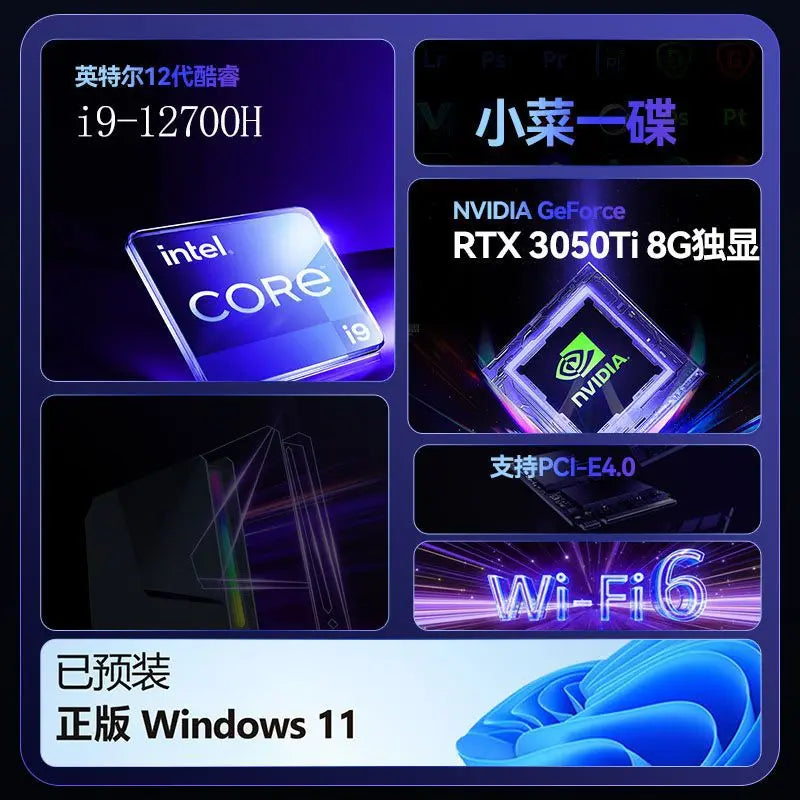 Gaming Pc I9 12900H RTX4060 64GB DDR4 2TB NVME SSD Mini Pc Gamer Pc Game Minipc Mini Desktop Computer