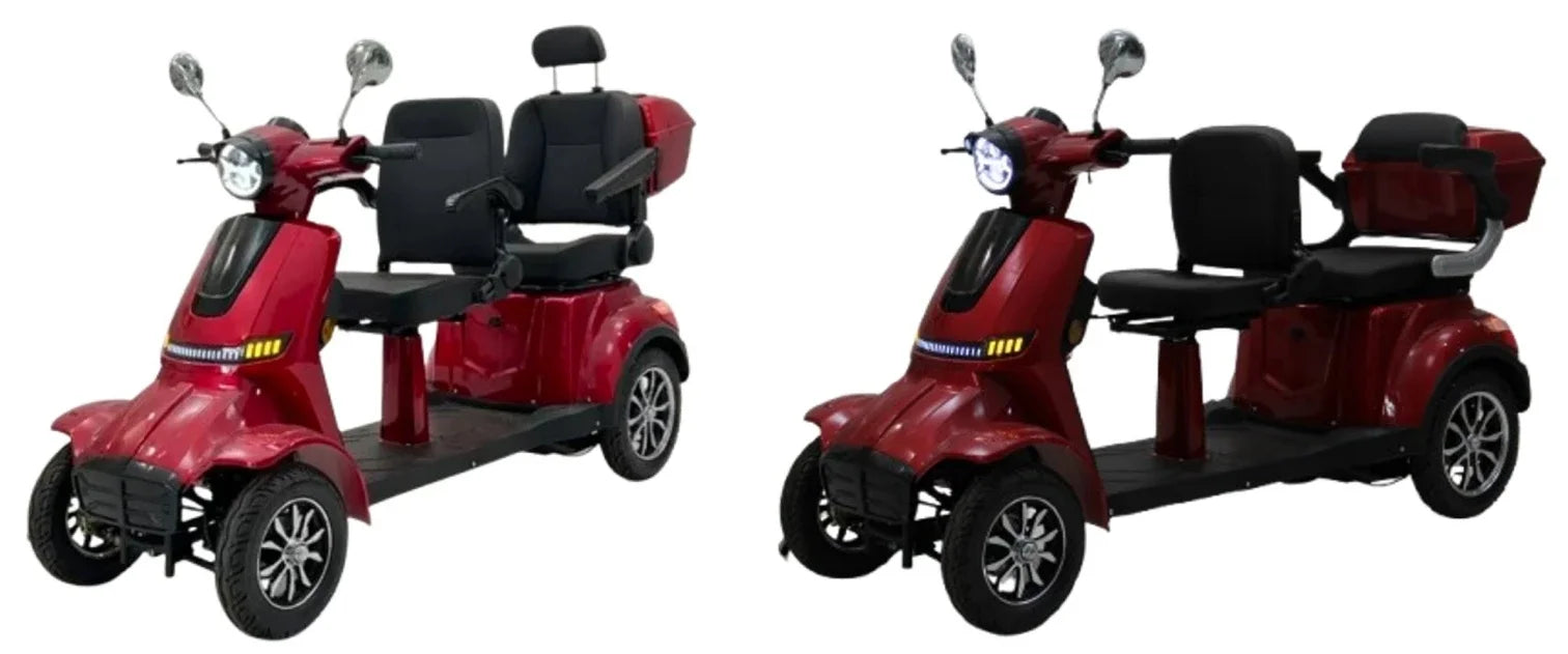 New Den Two Seat Four-Whee Electric Mobility Scooter Travel Together with 60V20AH Lithium Battery for the Eld