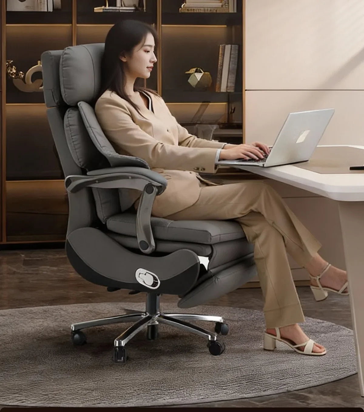 Hot sales Multi functional genuine leather elegant luxury gaming chairs cadeira gamer home furniture Ergonomically designed offi