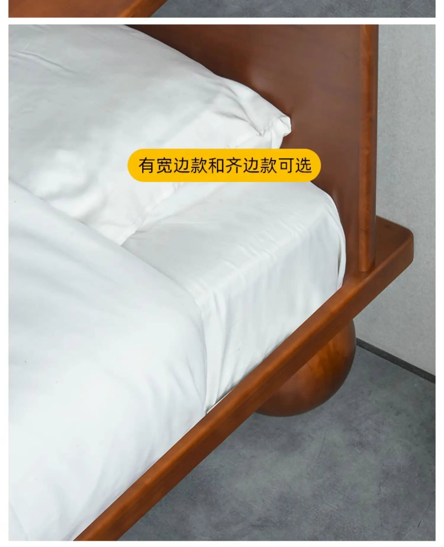 European Headboard Bed Frame Double Wood Elegant Nightstands Twin Bed Frame Queen Size Full Cama Moderno Lujo Home Furniture