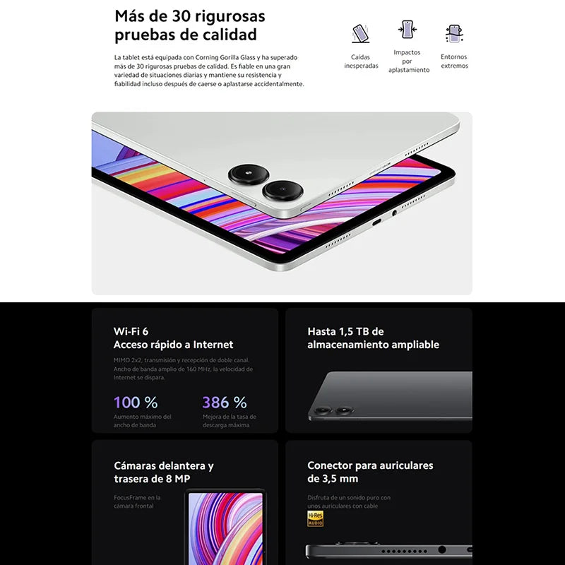 Xiaomi Redmi Pad Pro,12.1",120Hz,8 MP Camera,10000 mAh,33 W Charging,Four Speakers, Dolby Atmos