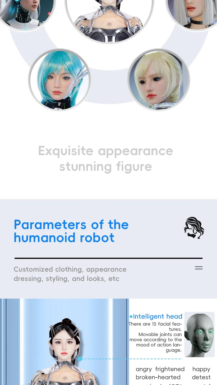 2026 Hot Selling-Bionic Humanoid Robot Can Customize Face, Facial Expressions, Movements, Body Movements and Welcome Robots.