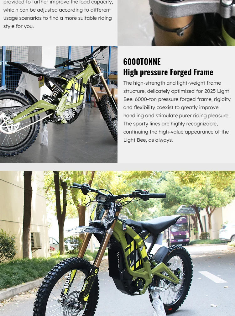 75KM/H Powerful Off-road 40AH Lithium Battery Cheap Electric Motorcycles For Adults