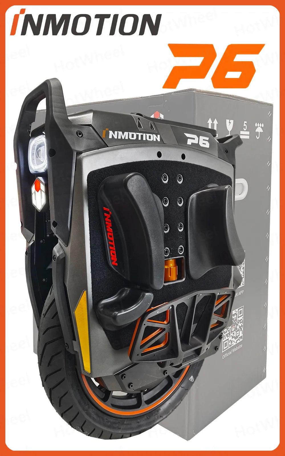 INMOTION P6 4200Wh 235.2V Battery 6000W Motor Electric Unicycle IPX6 Waterproof 150km/h Speed 150km Range 20inch 80/90-14 Tire