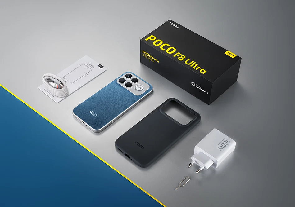 POCO F8 Ultra Global Version Smartphone Snapdragon 8 Elite Gen 5 6500mAh Battery 100W HyperCharge 50MP 6.9" 120Hz Display NFC