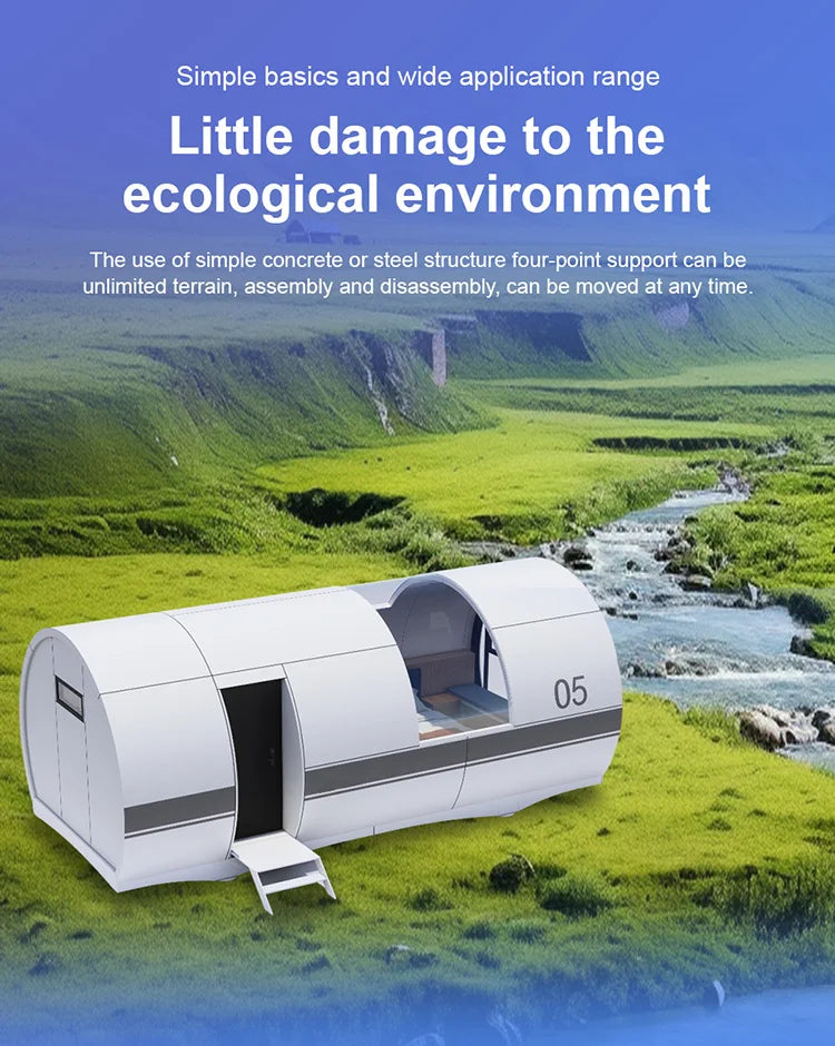 Prefab Detachable Container House Sleep Tiny Outdoor Garden Office Pods Steel Material Villa for Holiday Village
