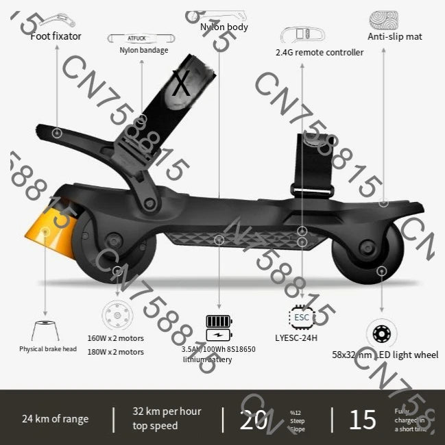 Folding Portable Electric Skateboard Shoes, For AIRTRIK-Ultra Electric Roller Skates, Travel Artifact Commuting Dog Walking