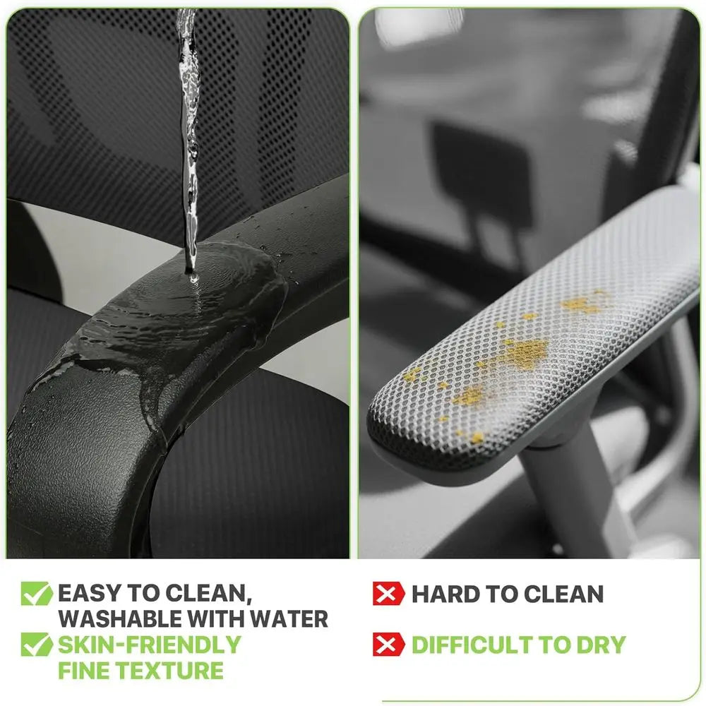 Mesh Back Ergonomic Office Chair, Adjustable Swivel Desk Chair with Lumbar Support for Gaming, Work, Study, 300 lbs Capacity, Bl