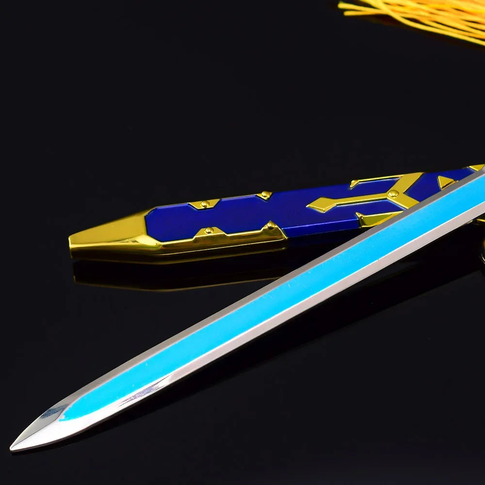 22cm Master Sword The Hyrule Fantasy Tears of The Kingdom Metal Weapon Model Sword Blade Keychain Ornament Crafts Gifts Toys
