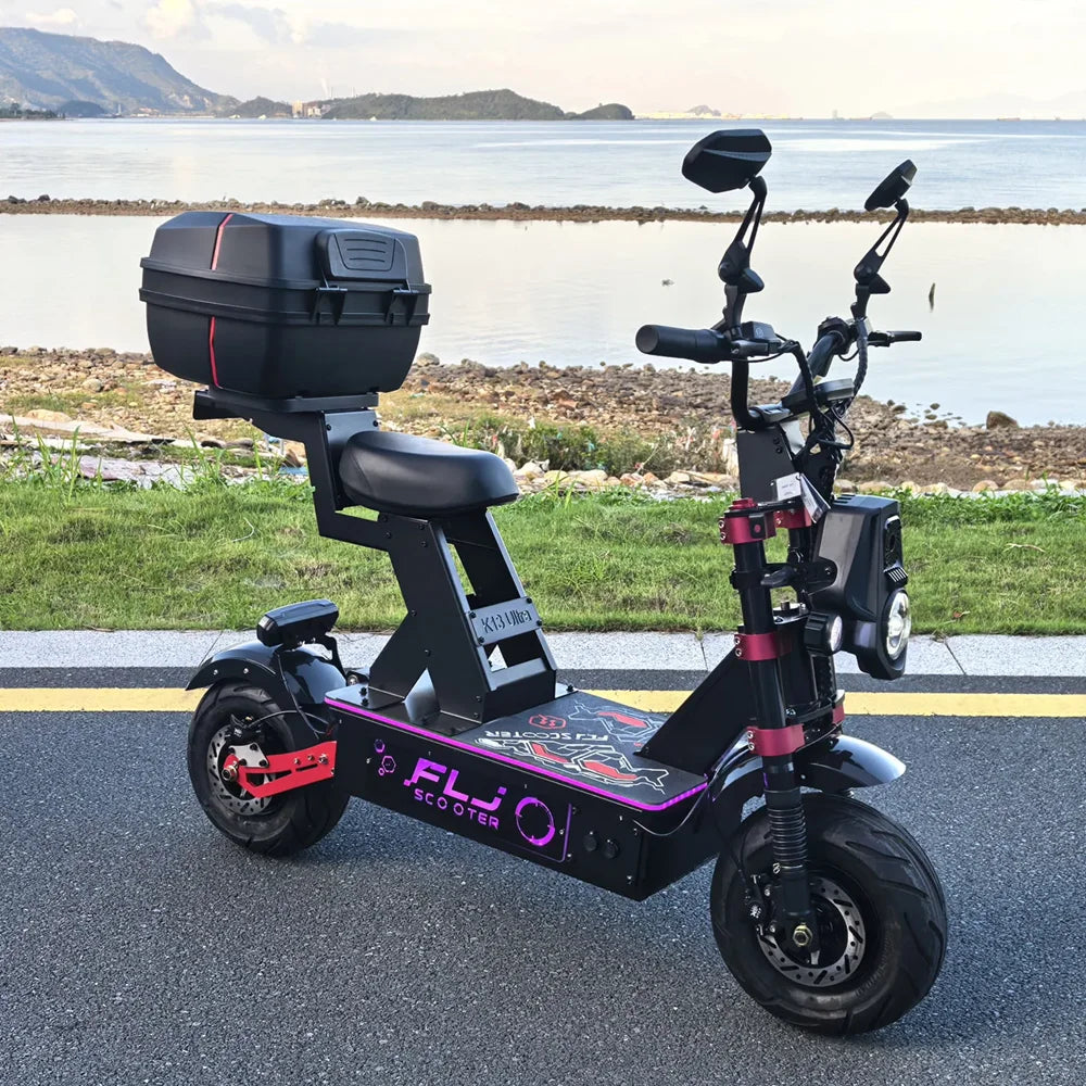 Latest K13 72V 12000W High Powerful Electric Scooter with APP/NFC Fast Speed 120km/h Fat Wheel E Scooters