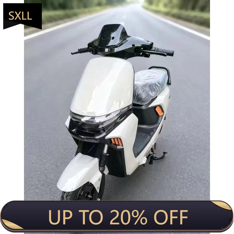Electric motorcycle 1000W 72V 32AH with bumper, disc brake, designed for adult urban riding