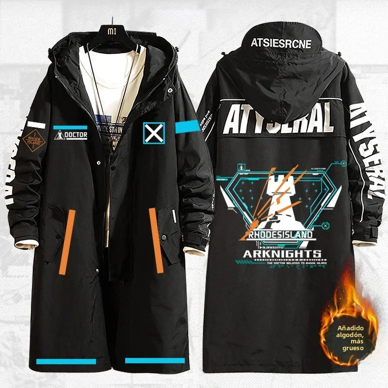 Tomorrow's Ark Game Doctor Blade Nearby Windbreaker Anime Mid-Length Jacket Unisex Youthful Polyester Fiber Zipper Closure