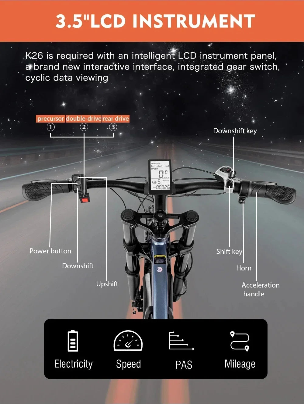 2000W Dual motor Electric Bike 21AH Lithium battery 26*4.0 fat tire urban commuter Electric bicycle 50KM/H Adult Mountain E-Bike