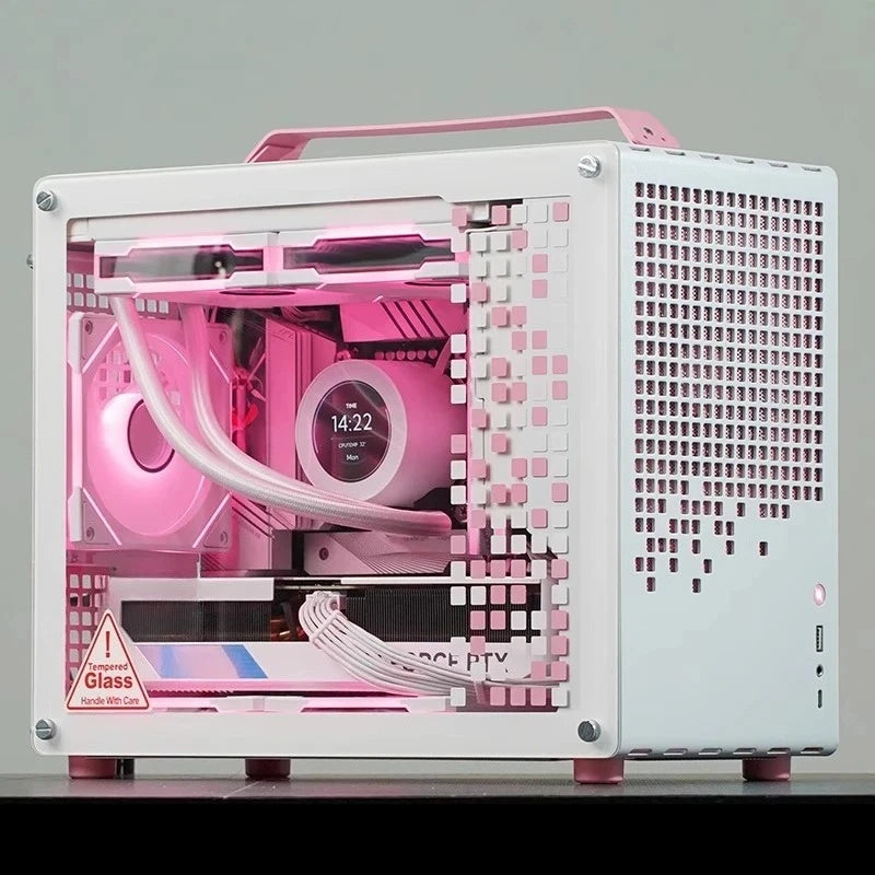 Pink mini console 5060Ti/9070/5070Ti/5080 desktop gaming computer