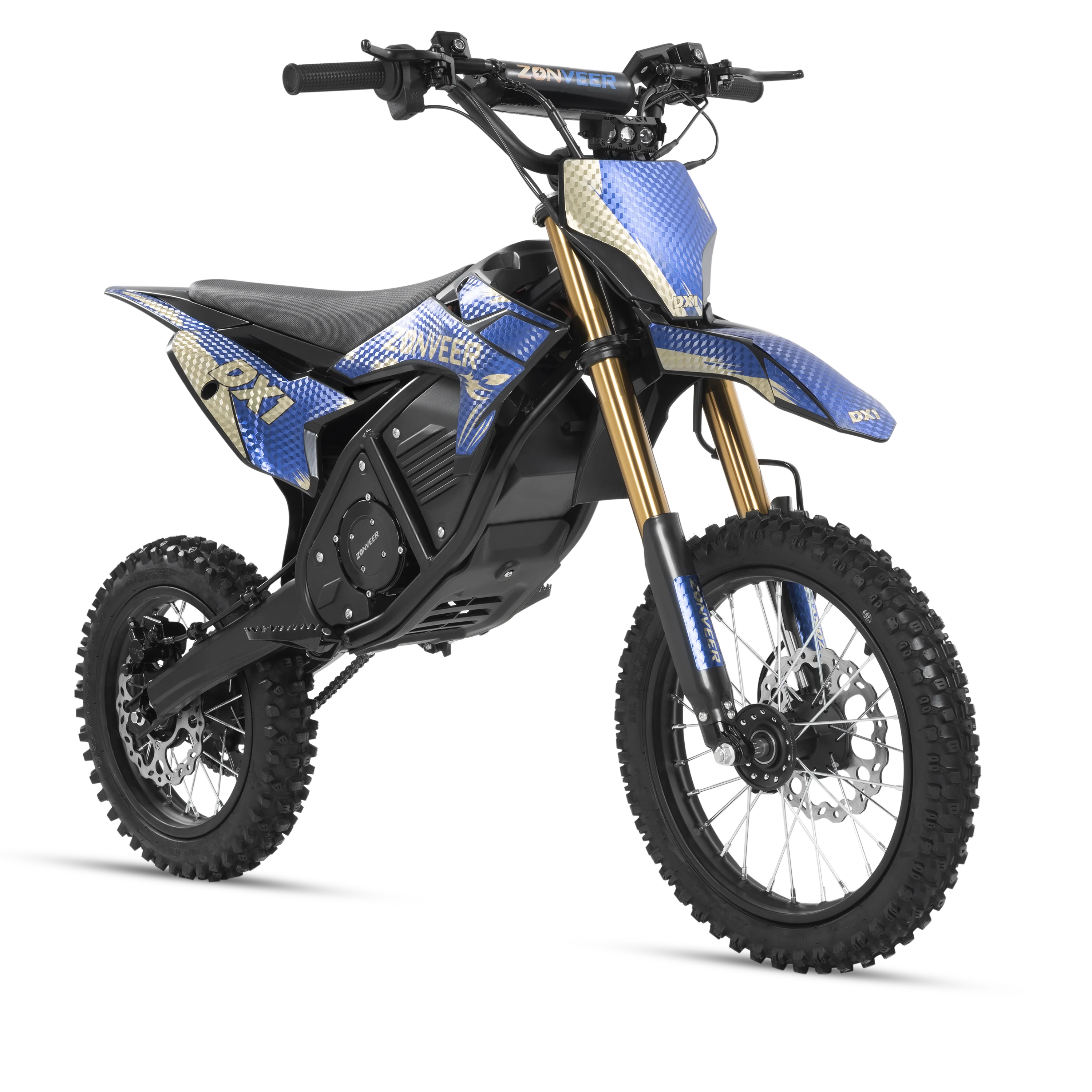 Zonveer DX1 3000W Peak Electric Dirt Bike for Adults, 998.4WH Battery, 40MPH Off-Road Electric Motorcycle, Hydraulic Brakes