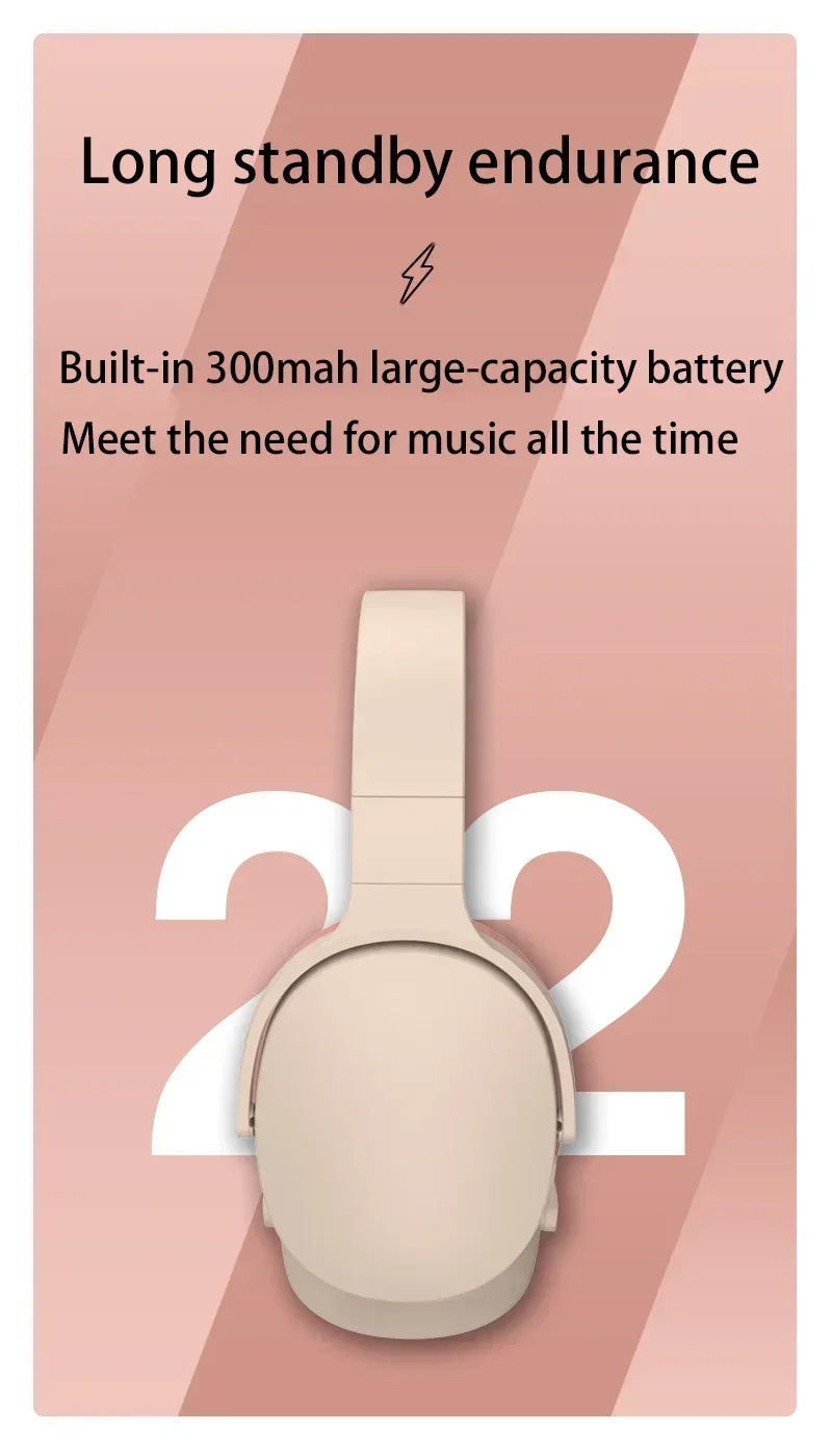Hot Selling Wireless Headsets Headphones Bluetooth 5.3 Over-ear Earphone For Samsung iPhone Stereo Hifi Game Earbuds With Mic