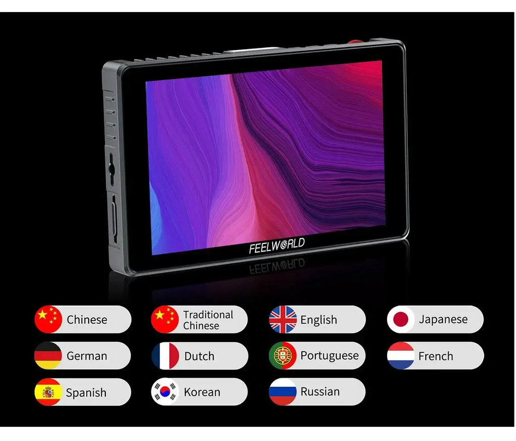 FEELWORLD S7 7-inch 12G-SDI HDMI2.0 Camera Field Monitor 1920x1200 pixels 4K HDMI High Brightness 1600nit