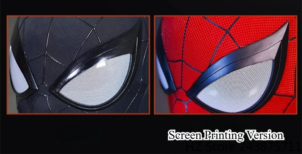 Full Head PS4 Spider-Man Mask with A Pairs of Eyes playstation 4 spider-man Game Restoration Handmade Silk Screen Printing