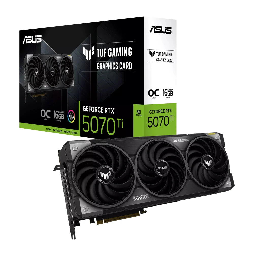 ASUS TUF Gaming RTX 5070 Ti OC 16GB GDDR7 Graphics Card NVIDIA GeForce RTX 5070Ti 2610MHz Boost PCIe 5.0 4K Gaming Desktop GPU