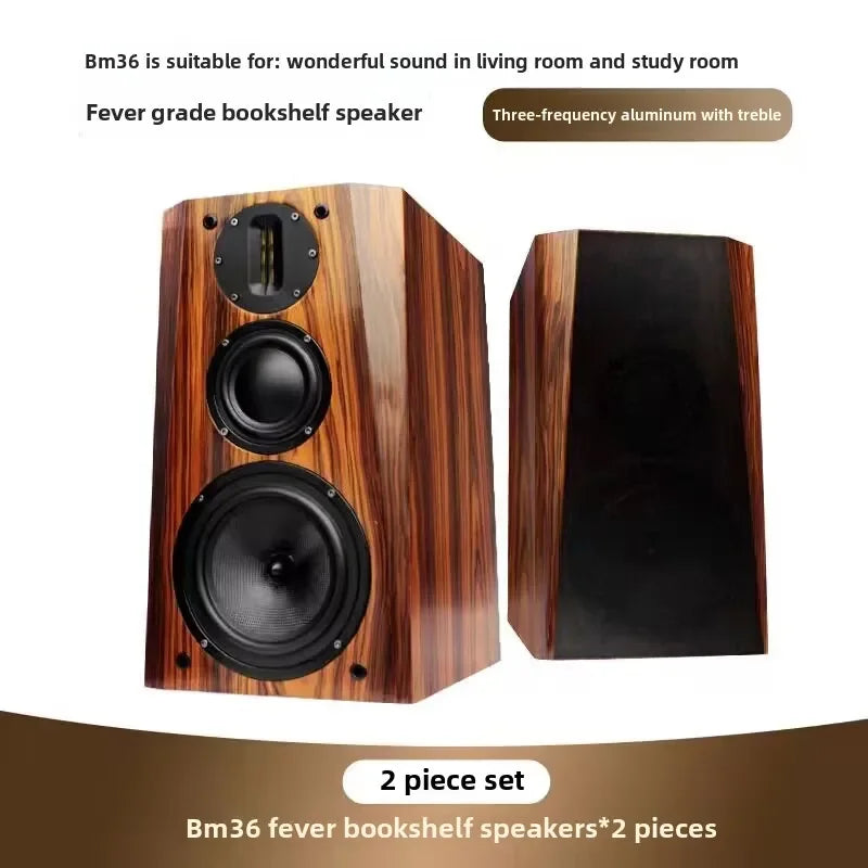 Bm36 High Fidelity Hifi Speaker Fever Level Passive Bookshelf Speaker Three-way Home Audio Sound Speaker