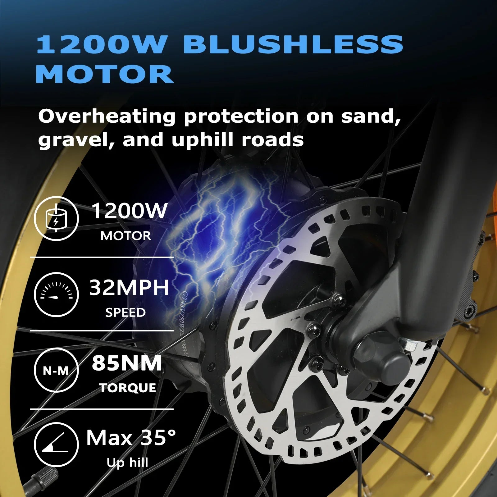 Snow Electric Bicycle 1200W Motor 48V20AH Battery 20*4.0 Tires Mountain Electric Bike 52KM/H Urban E-Bike electric motorcycle