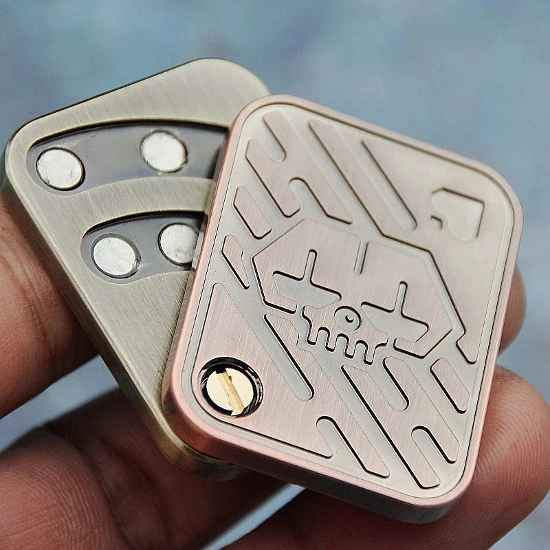Fidget Spinner AA KK Fingertip Gyro Solution Pressure Reduction Toy Push Poker Push Card EDC Metal Toys Adult Gifts