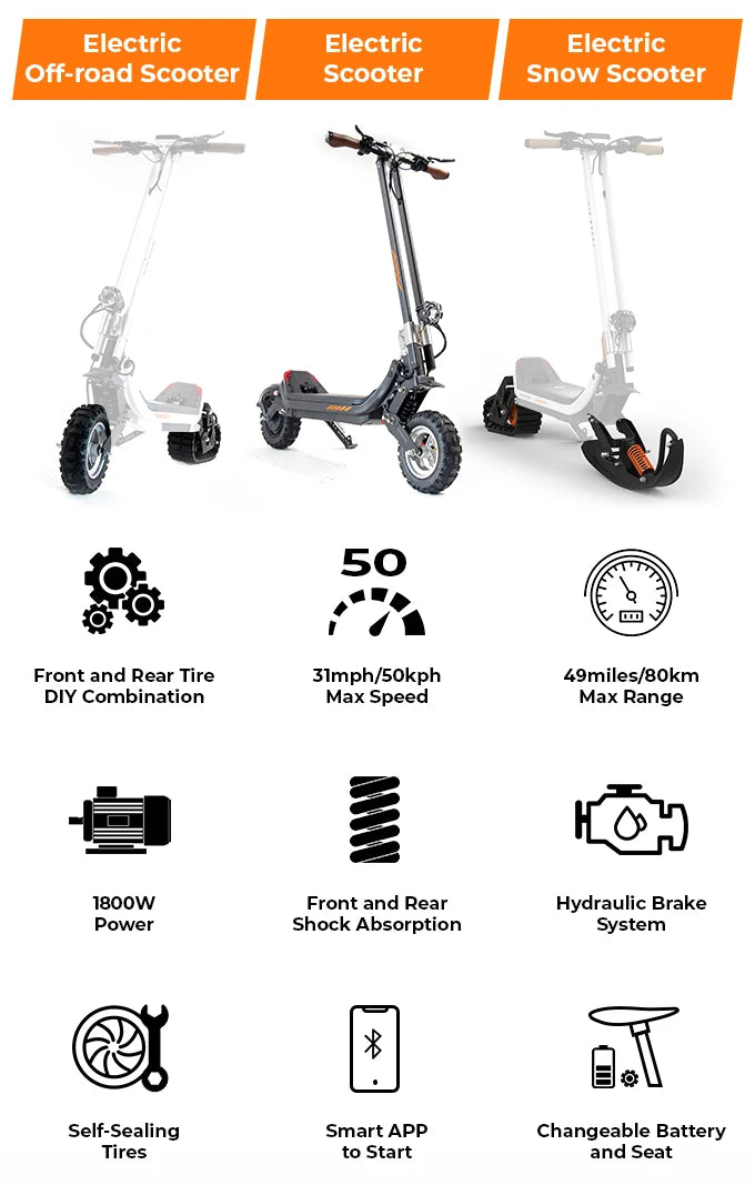 USA Warehouse G63 DIY 3 In 1 Electric Snow Scooter In 2024 Snowmobile