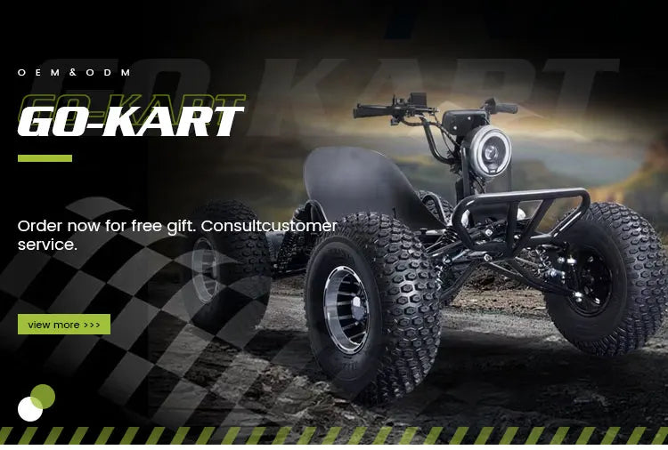 New Adult Off-road Kart Electric Power 4-stroke 8inch Tire Four-wheel High-Speed 40km/h Mountain Go Karts For Sale