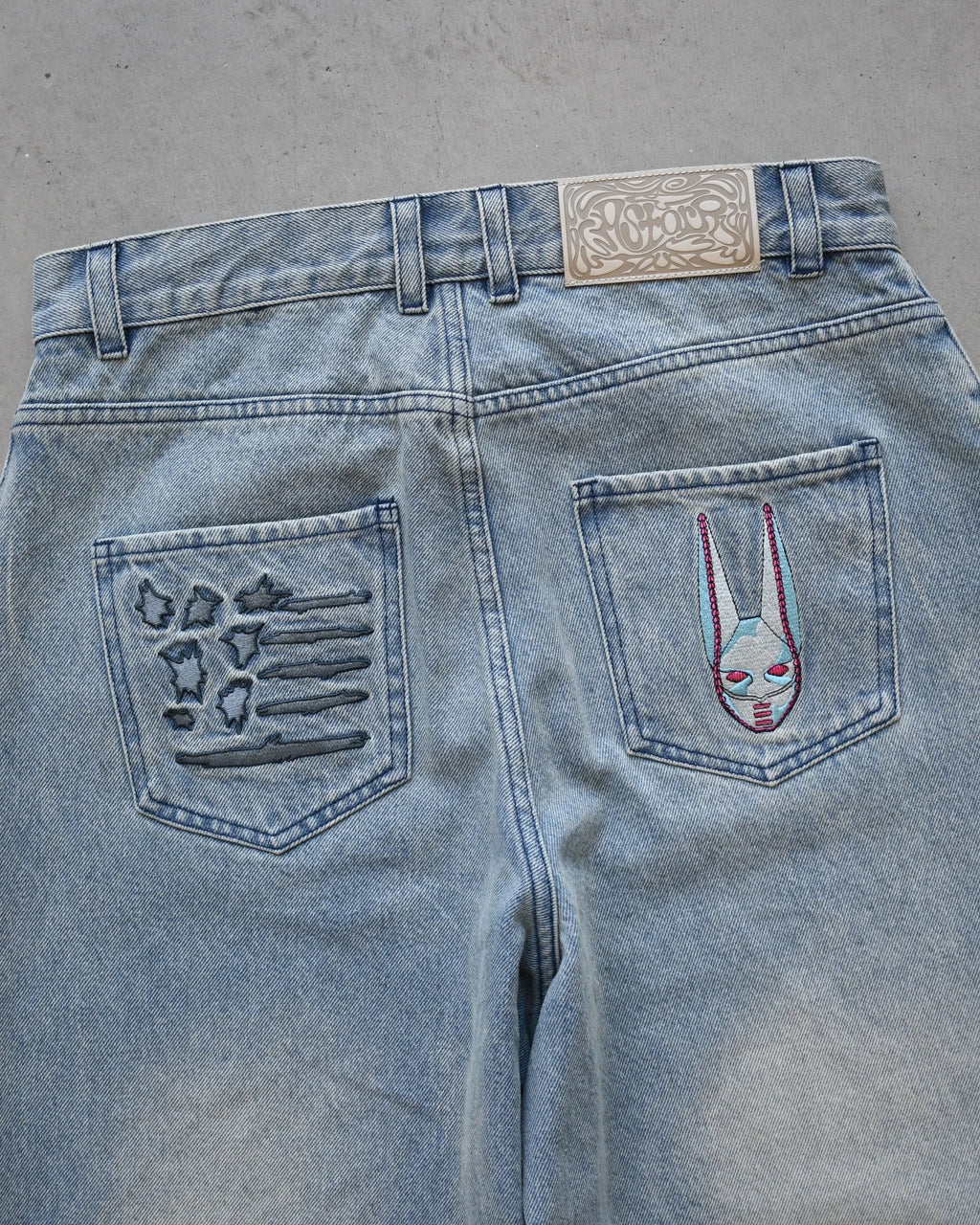 Y2K Men D4C JoJo High Waist Baggy Jeans Women Pink Heart Side Embroidery Loose Fit Washed Denim Pants Streetwear Wide Leg Pants