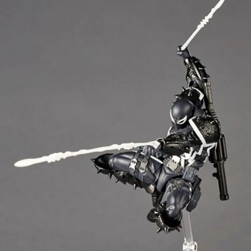 KAIYODO Genuine Revoltech Anime Figure Agent Venom 170mm Action Figure Toys for Boys Kids Gift Collectible Model Ornaments